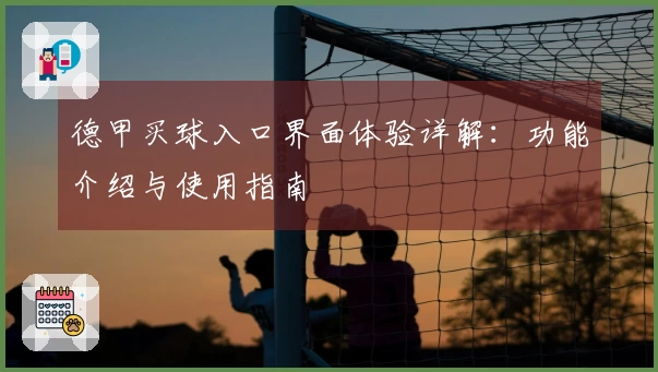 德甲买球入口界面体验详解：功能介绍与使用指南